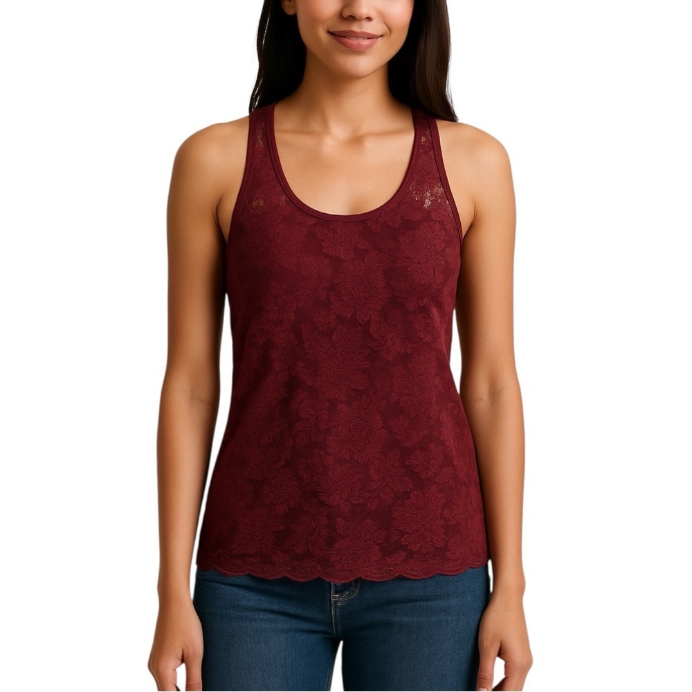 Aritzia Wilfred Racerback Tank XS Red Lace